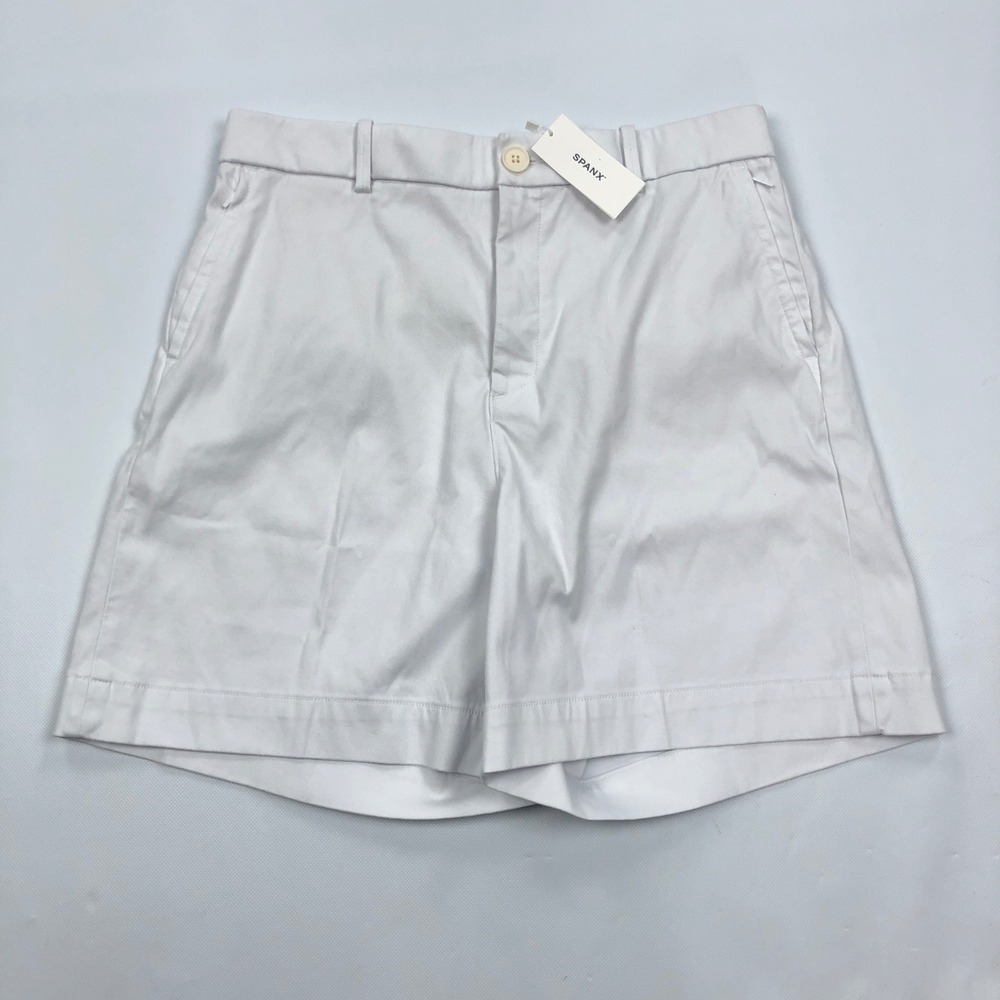 Spanx Stretch Twill Short 7 Inch Classic White 21618R Size Large NWT